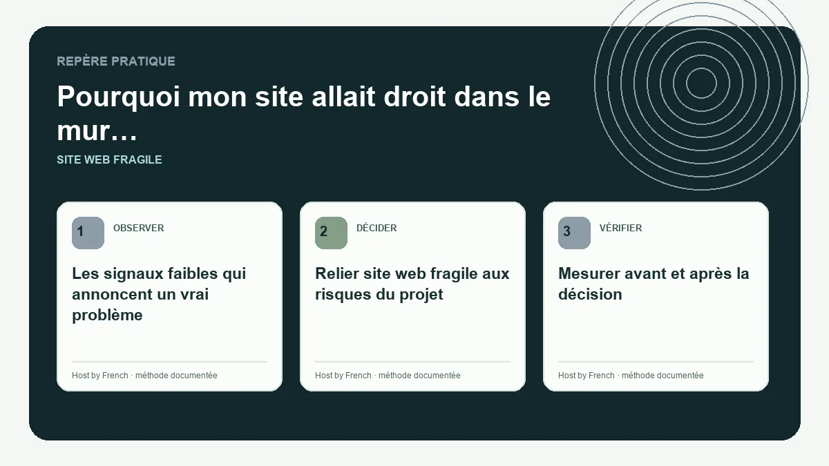 Schéma pratique sur site web fragile