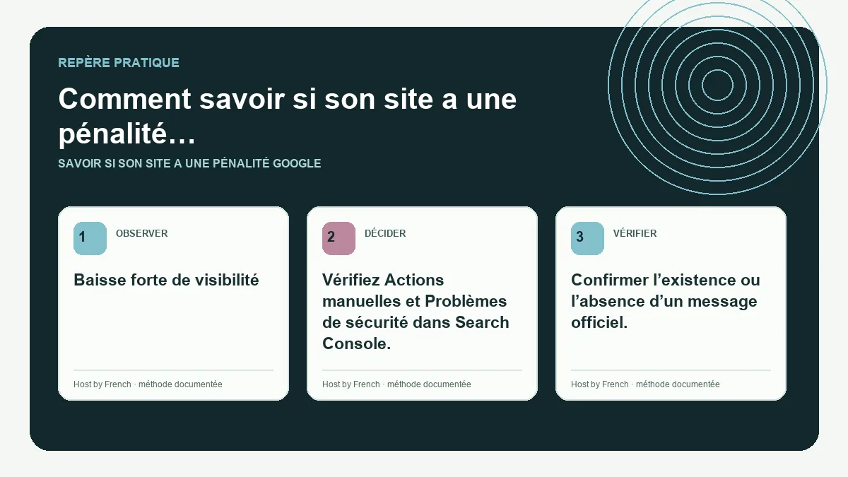 Schéma pratique sur savoir si son site a une pénalité Google