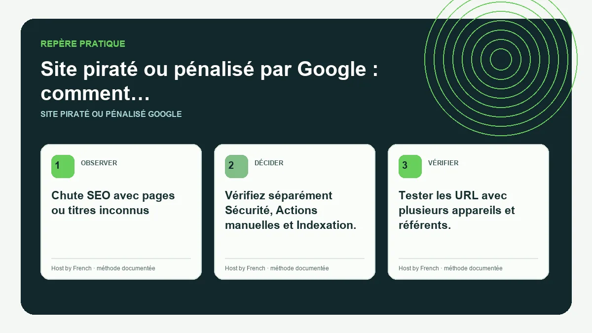 Schéma pratique sur site piraté ou pénalisé Google
