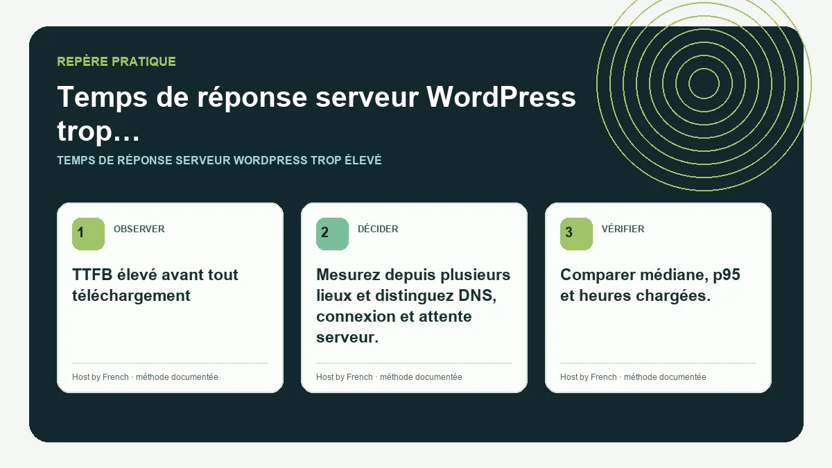 Schéma pratique sur temps de réponse serveur WordPress trop élevé