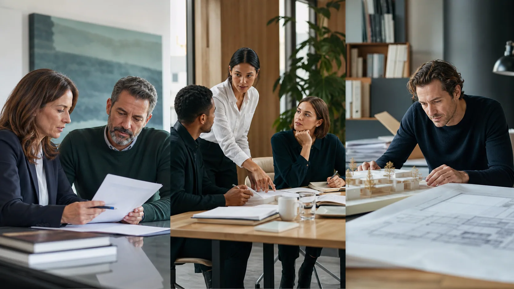 Professionnels du secteur avocats dans leur environnement de travail en France